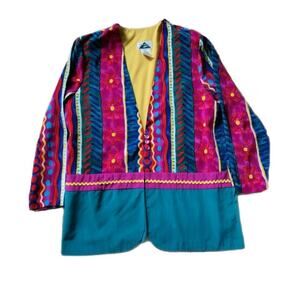 VINTAGE LINDSEY SCOTT SPORT BLAZER ARTSY FUNKY PREPPY WORKWEAR BUSINESS CAREER